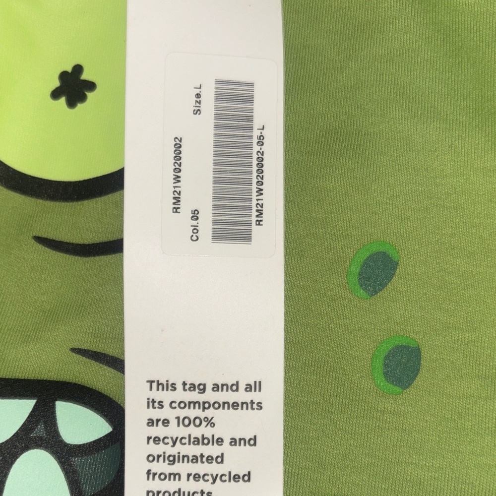 GCDS Lime Green Graphic Crop Top Sz L - Picture 2 of 3